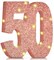 50th Birthday Decorations for Women,50th Anniversary Decorations, Rose Gold Pink Glitter 50th Birthday Party Centerpieces for Table Decorations, 50 Table Topper Decor